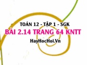 Bài 2.14 trang 64 Toán 12 tập 1 Kết nối tri thức